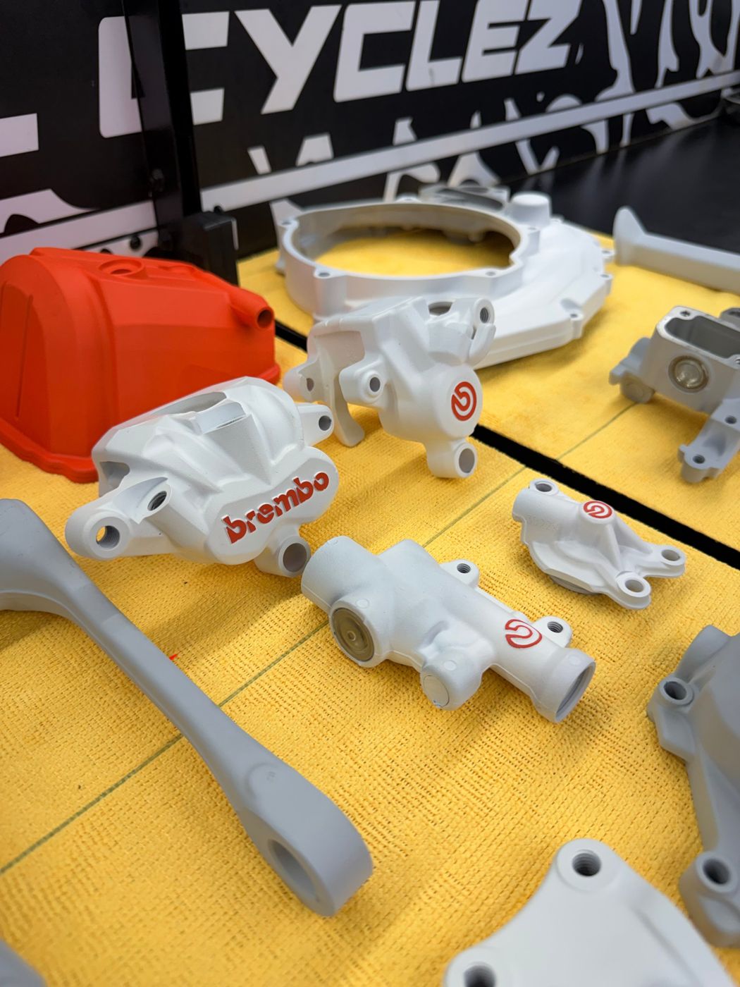 Brembo brake caliper after coating
